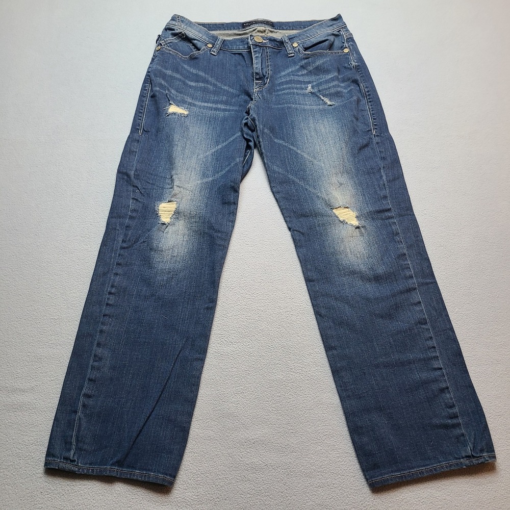 Rock & Republic Indee‎ Jeans Womens 10M Blue Excellent Distressed Straight Leg
